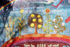 Genesis El regalo de la vida Mural por Miguel Covarrubias