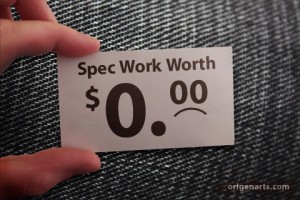 ¿Vale la pena concursar por obtener un trabajo de diseño? spec work worth by origenarts