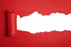 papel rojo roto
